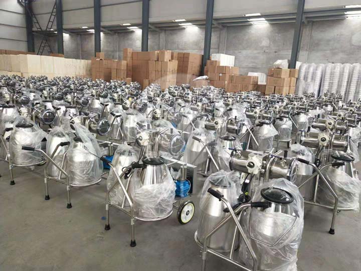 Cow milking machine delivery site