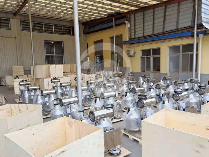 Milking machine delivery site