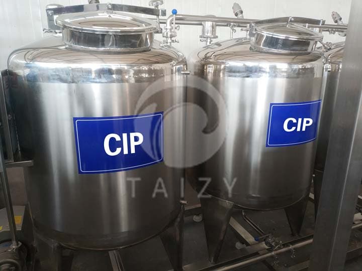 CIP cleaning system food processing