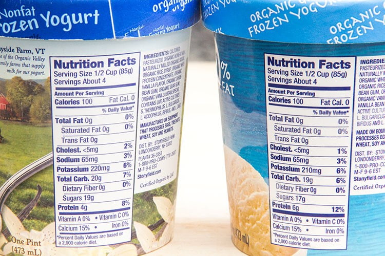 Yogurt ingredient list