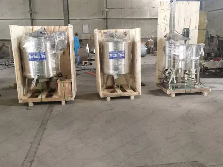 Embalaje de la máquina para hacer yogur griego
