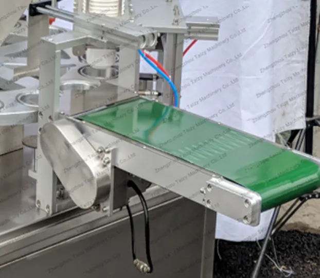 Rotary Yogurt Cup Filling Sealing Machine 3 Automatic cup dispensing system
