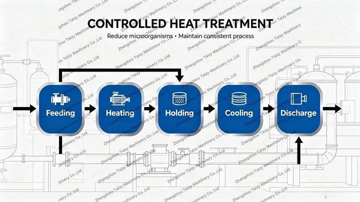 Pasteurization Machine For Consistent Milk And Juice Processing 3 Plate pasteurizer working flow diagram